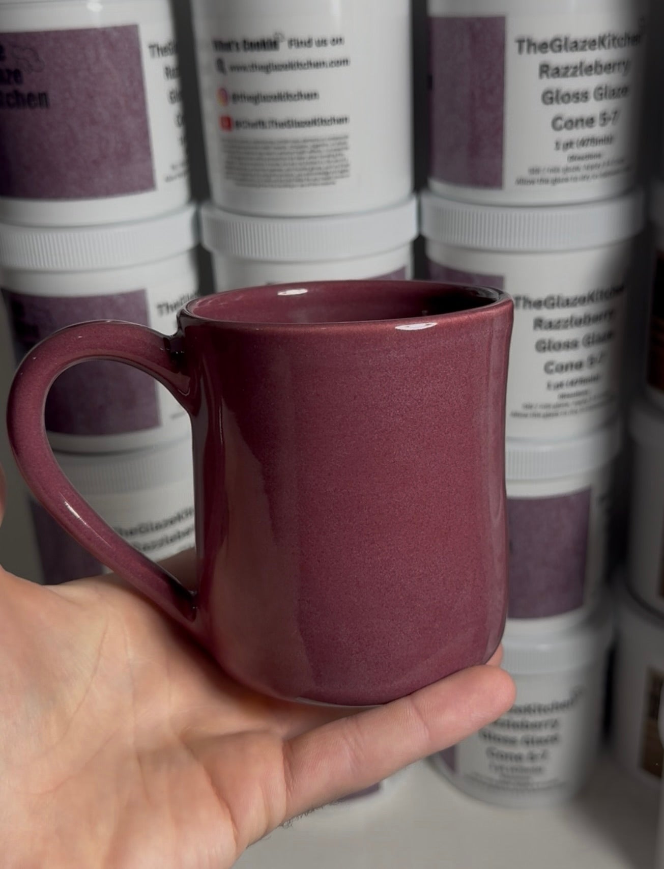 Razzleberry Gloss Brush On Glaze Cone 5-7 Mid Fire Pottery Glaze