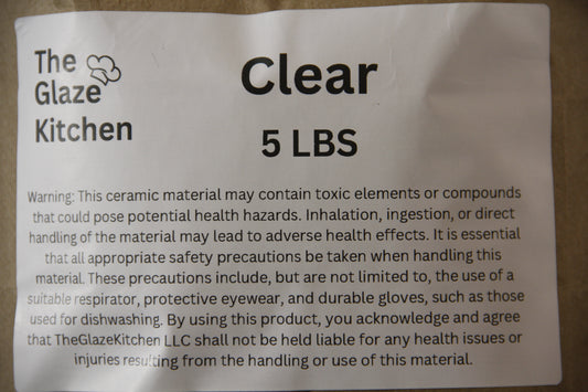 Mid Fire Clear Glaze Dry Powder Mix Cone 5-7
